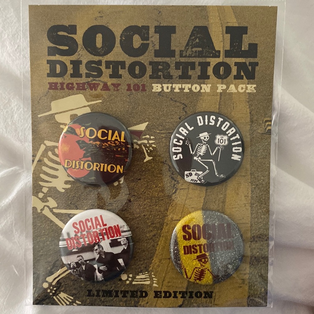 Social Distortion Highway 101 Button Pack - LIMITED EDITION